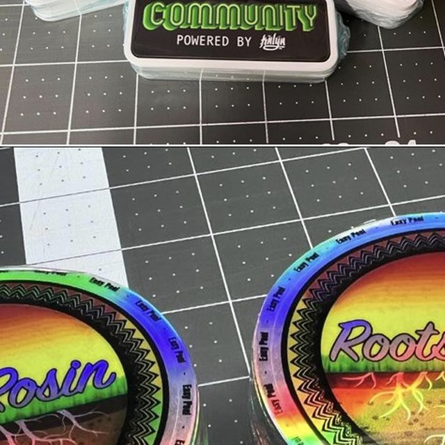 Holographic branded stickers