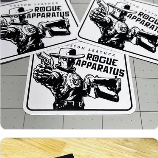 Rogue Apparatus die-cut stickers