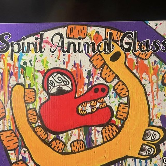 Spirit Animal Glass custom art sticker