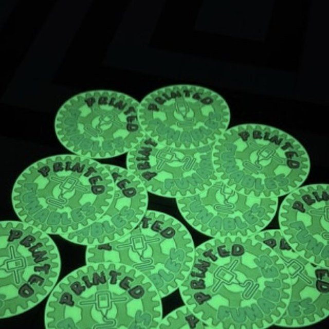Glow-in-the-dark die-cut stickers