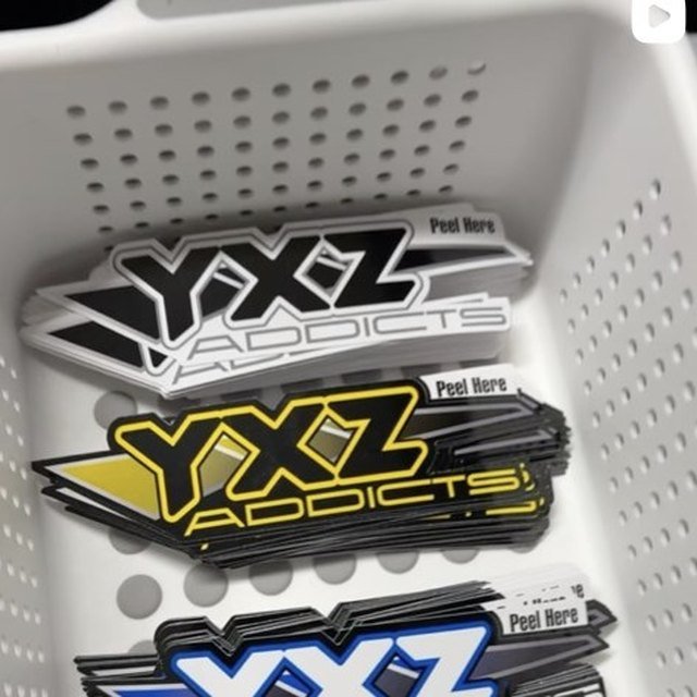 YXZ Addicts die-cut stickers